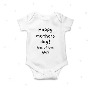 Mothers Day, Personalised Baby Bodysuit, Unisex, Gifts for Mummy