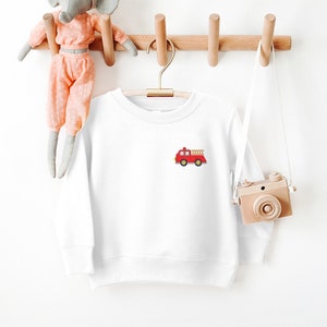 Fire Truck Children&#39;s Sweatshirt Fire Fighter Engine Kids