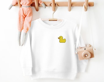 Badeente Kinder Kleidung bestickt Pullover Sweatshirt niedlich Personalisiert