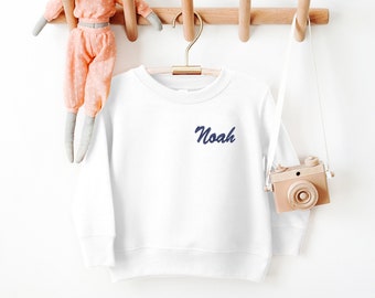 Kids Name Sweatshirt Embroidered Personalised Clothing Boys Girls