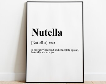 Nutella Wall Print Kitchen Home Decor