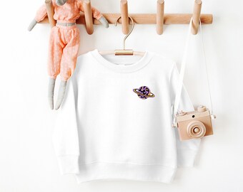 Planets Children's Embroidered Sweatshirt Space Aliens Kids Clothing