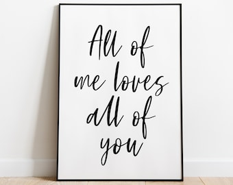 Love You Wall Print Art Home Decor White Black Gallery