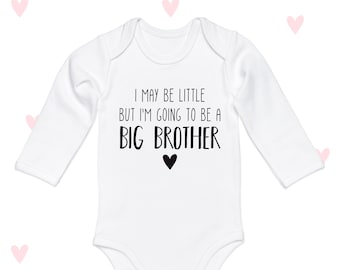 Big Brother Baby Announcement Long Sleeve Cute Big Little Gifts