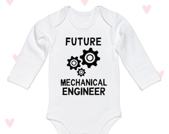 Body de bebé ingeniero mecánico divertido Mini Me Papá Mamá Regalos para baby shower Manga larga
