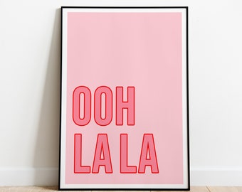 Ooh La La french cute love home decor wall print wall art