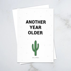 Cadeaux d'anniversaire drôles de piqûre de carte de cactus