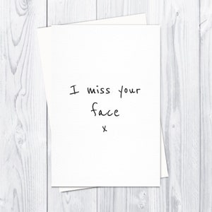 Ton visage me manque carte mignonne tu me manques longue distance