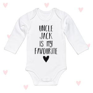 Body de manga larga para tío, sobrino, sobrina, regalo para recién nacidos personalizado