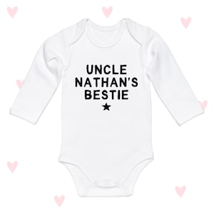 Uncle Bestie Baby Grow Manga Larga Sobrina Sobrino Baby Shower Regalos