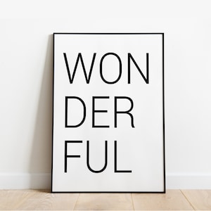 Wonderful Wall Print Home Decor