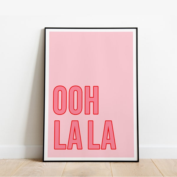 Ooh La La french cute love home decor wall print wall art