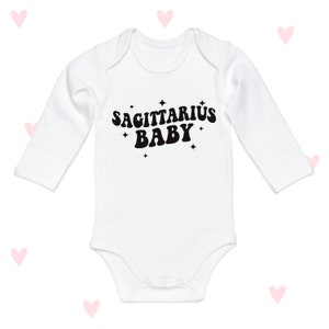 Sagitario Bebé Crecer Manga Larga Signo Estrella Baby Shower Regalos Niñas Niños
