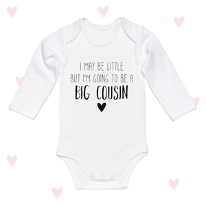 Big Cousin Baby wachsen Langarm personalisierte Cousin Schwangerschaftansage