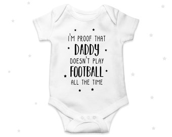 Football Daddy Baby Grow Baby Bodysuit Football Gifts Personalised