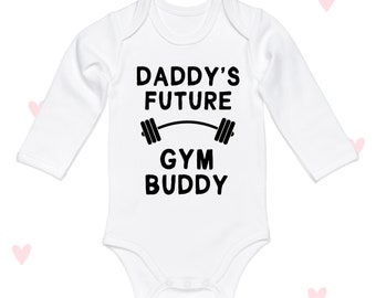 Daddy's Gym Buddy Baby Grow: Funny Workout Gift