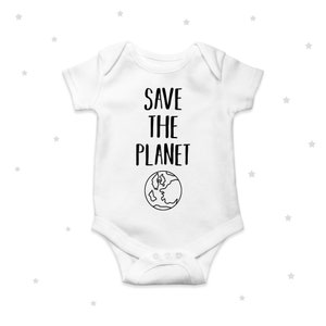 Save The Planet Baby Grow Cute Personalised