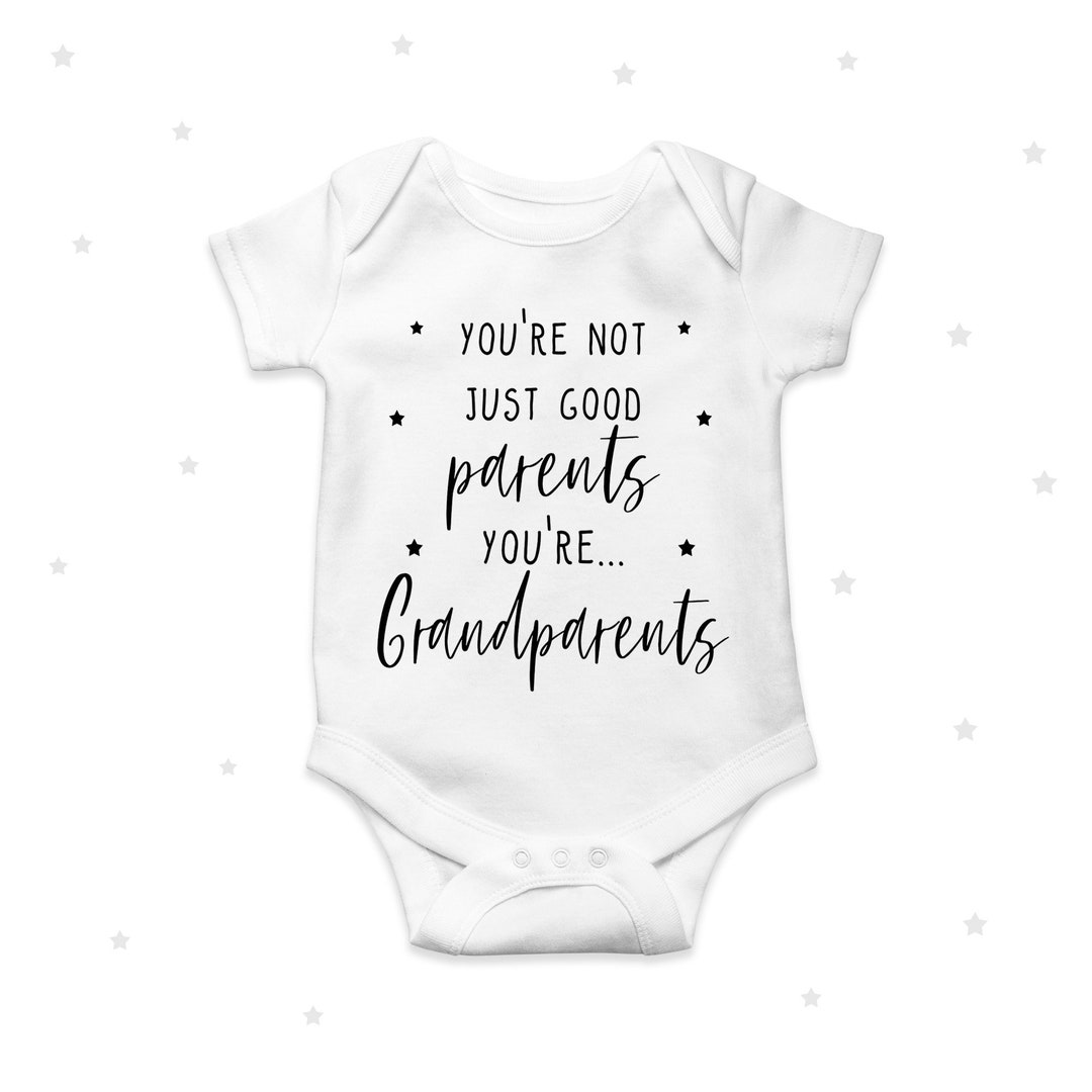 Grandparents Baby Announcement Grandma Grandad Surprise Baby Bodysuit
