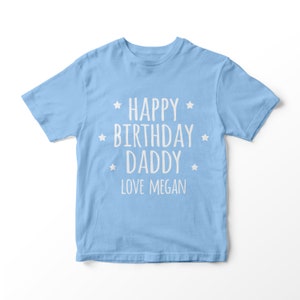 Daddy Geburtstag Kinder T-Shirt, personalisiert, Unisex, Tochter, Sohn, alles Gute zum Geburtstag