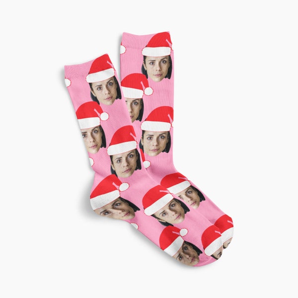 Christmas Socks Custom Santa Hat Funny Socks Christmas Gift