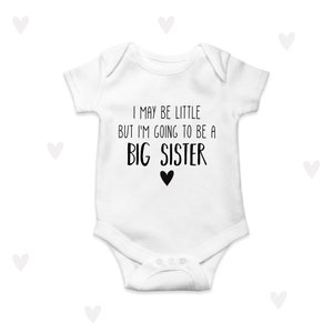 Big Sister Baby Bodysuit Personalised Pregnancy Announcement