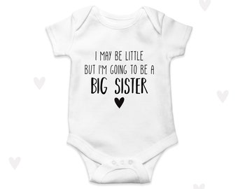 Big Sister Baby Bodysuit Personalised Pregnancy Announcement