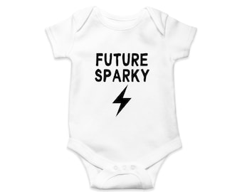 Electrician Baby Grow Sparky Funny Baby Gifts