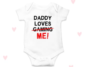 Gamer Daddy Baby Grow Bodysuit Clothes Newborn Funny Baby Shower Gifts