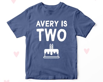 T-shirt per il 2° compleanno, vestito personalizzato, regalo per ragazze, ragazzi, feste di compleanno per bambini