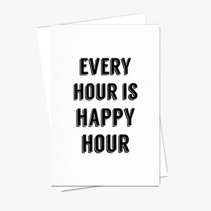 Happy Hour Card Birthday Celebration Personalised