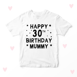 30. Geburtstag Mama Kinder T-Shirt Personalisierte alles Gute zum Geburtstag