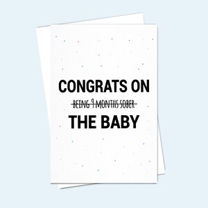 Carte Félicitations Bébé Amusant 9 mois Sobre Personnalisée