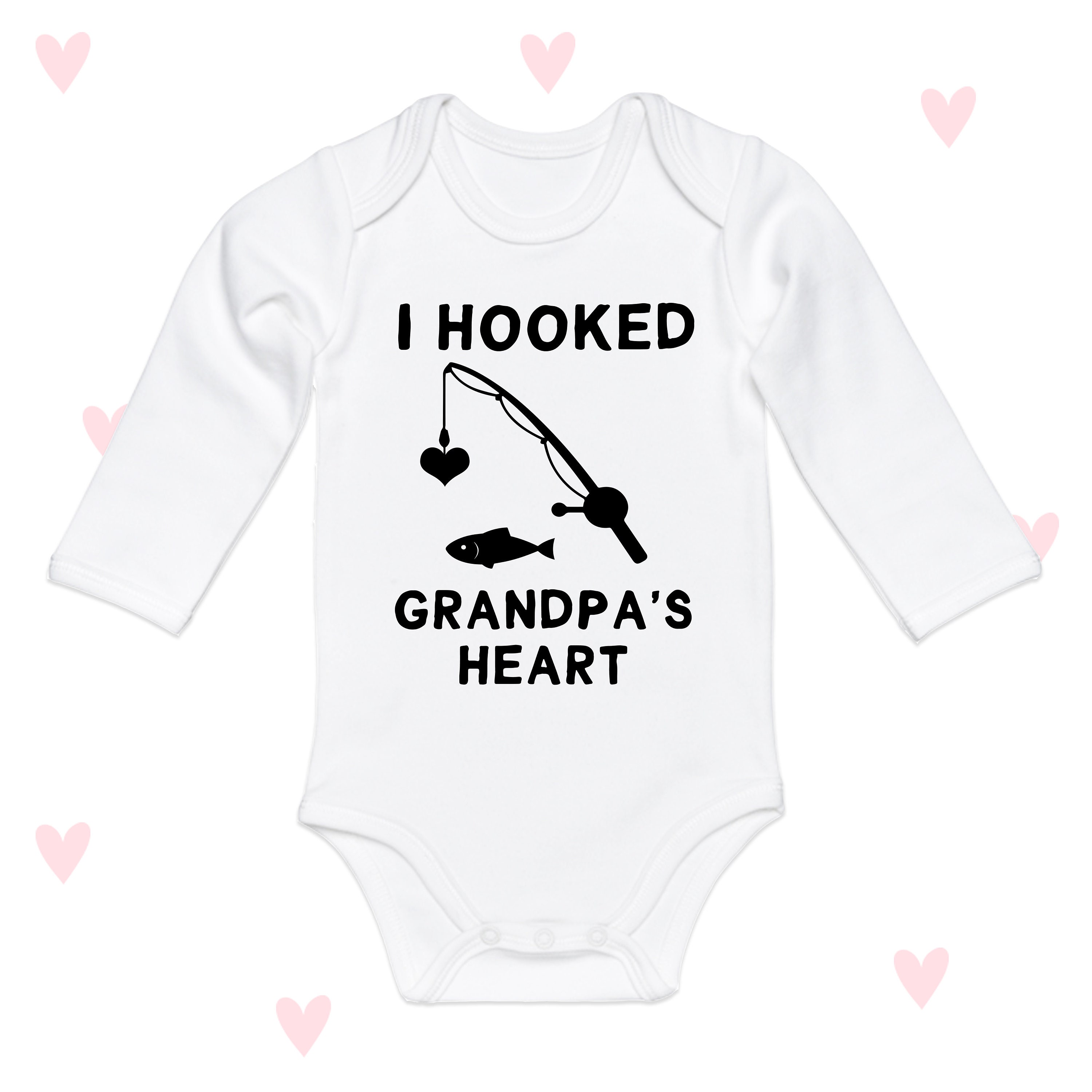 Fishing Grandad Baby Grow Gifts Outfit Baby Girl Boy Clothes Fisherman  Grandpa 