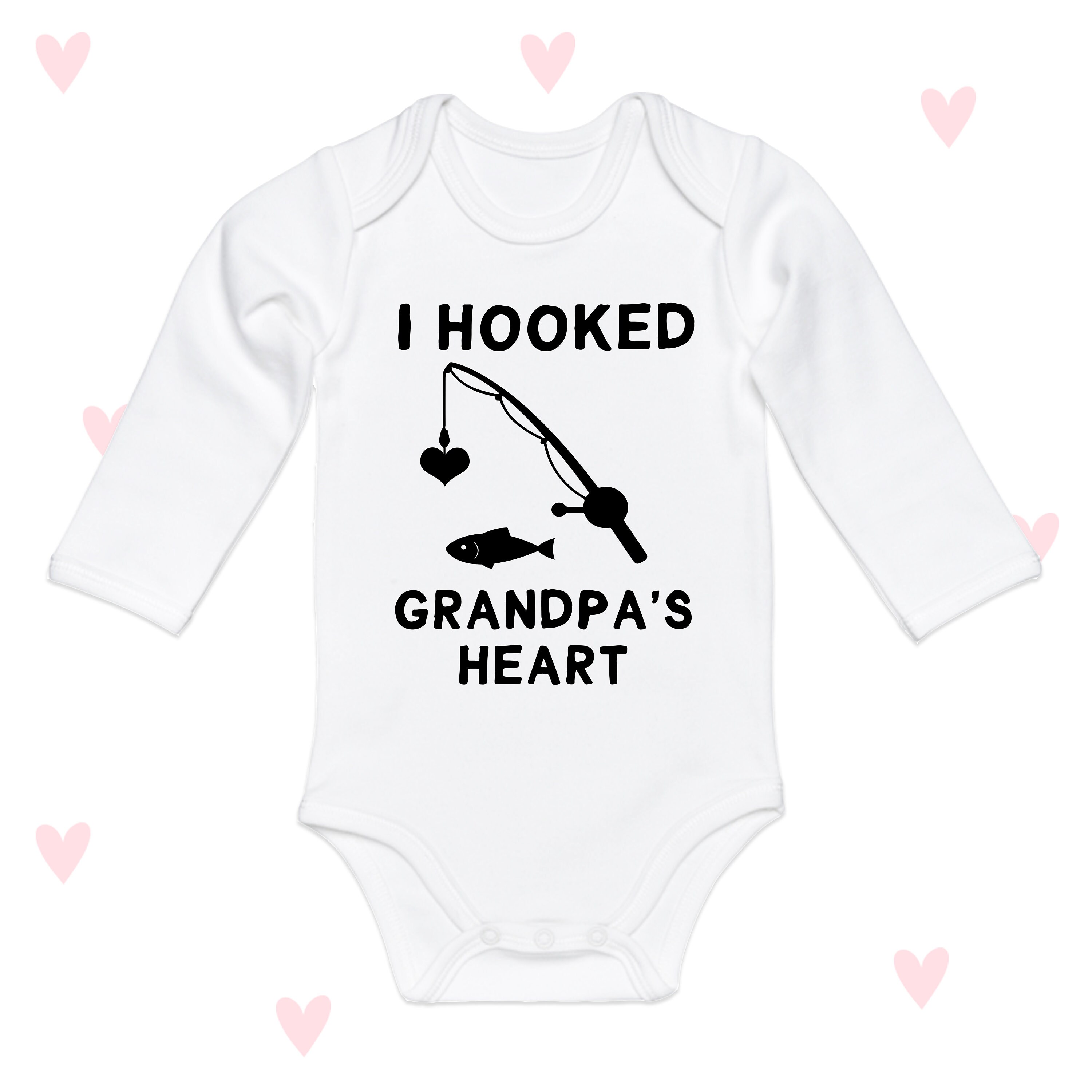 Fishing Grandad Baby Grow Gifts Outfit Baby Girl Boy Clothes Fisherman  Grandpa 