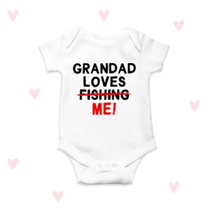 Fishing Grandad Baby Grow Bodysuit Clothes Newborn Funny Baby Shower Gifts