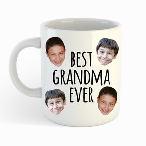 Personalized Grandma Mug: Custom Grandkids Photo Gift