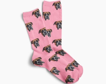 Custom Face Socks Gift! Personalised Dog Lover Gift Dog Face, Cat Face, Pet Face, Puppy, Any Face Custom Printed Socks