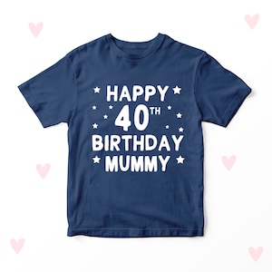 Mama 40. Geburtstag Kinder T-Shirt Personalisierte Mädchen Jungen Mama alles Gute zum Geburtstag