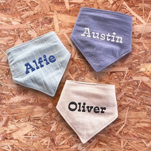 Baby Boy Bibs Newborn Embroidered Gifts Personalised Any Name