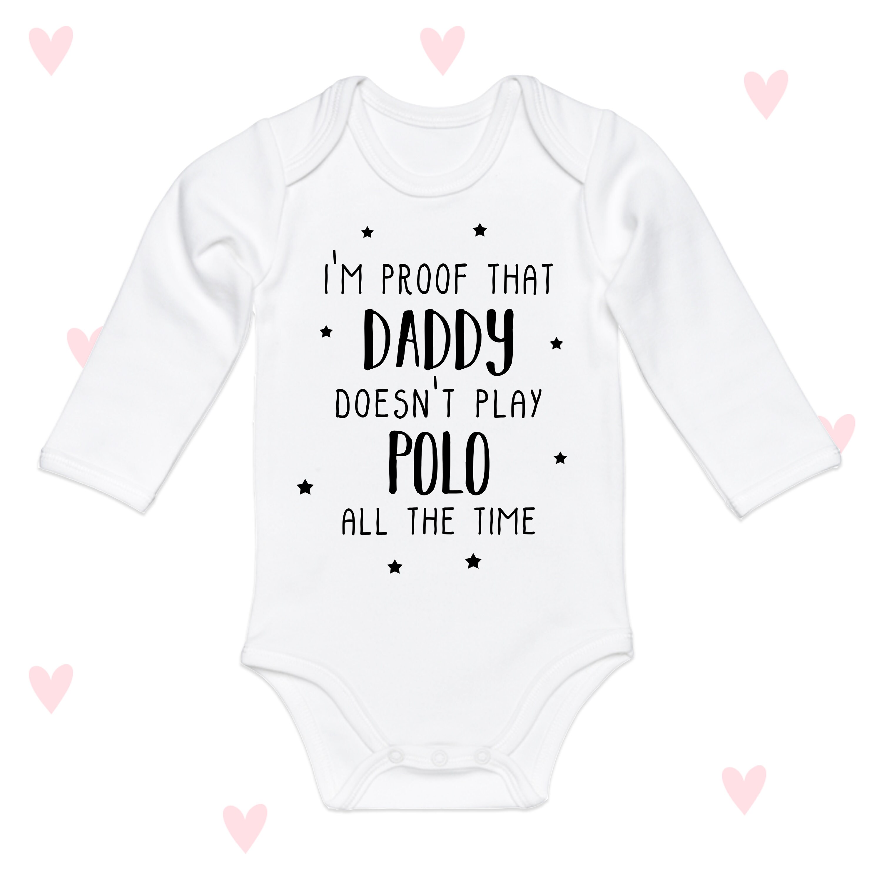 Polo Daddy Baby Grow Sports Horse Equestrian Baby Shower Gifts Boys Girls Etsy UK