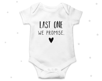Last One Baby Announcement Funny Baby Surprise Baby Grow
