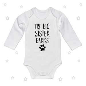 Body para perro Big Sister Baby de manga larga Barks Puppy