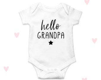 Grandad Baby Announcement Baby Grow Grandpa Personalised