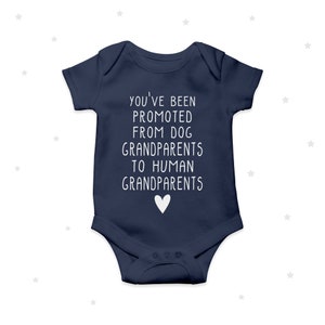 Dog Grandparents Baby Announcement Grandma Grandad Baby Grow image 5