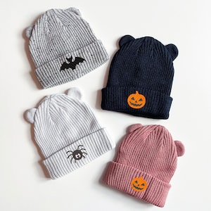 Personalized Halloween Baby Beanie: Embroidered Spooky Hat