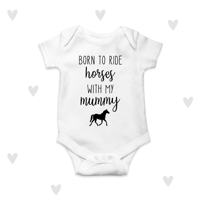 Horse Baby Grow Cute Baby Gifts Personalised Pony Horses Mummy 