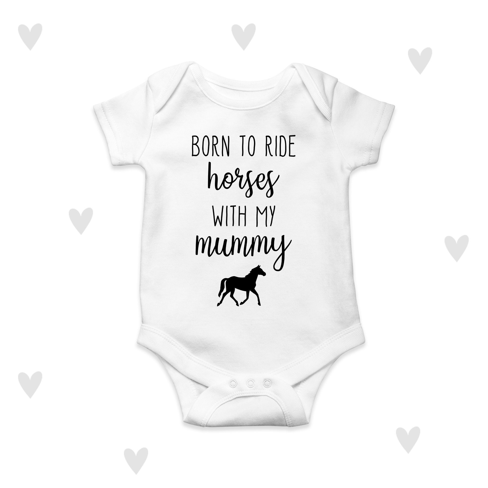 Born To Ride Horses Baby Bodysuit Pony Horse Equestrian New Baby Boy …