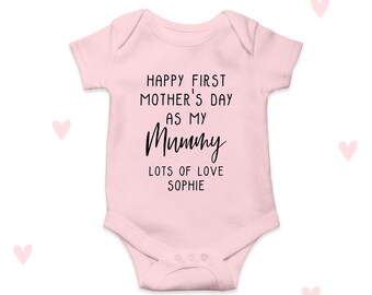 First Mother's Day Baby Outfit Personalised gifts for Mummy Mom Mum