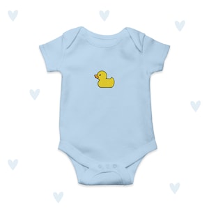 Rubber Duck Baby Grow Embroidered Baby Gifts Cute Unisex Personalised Baby