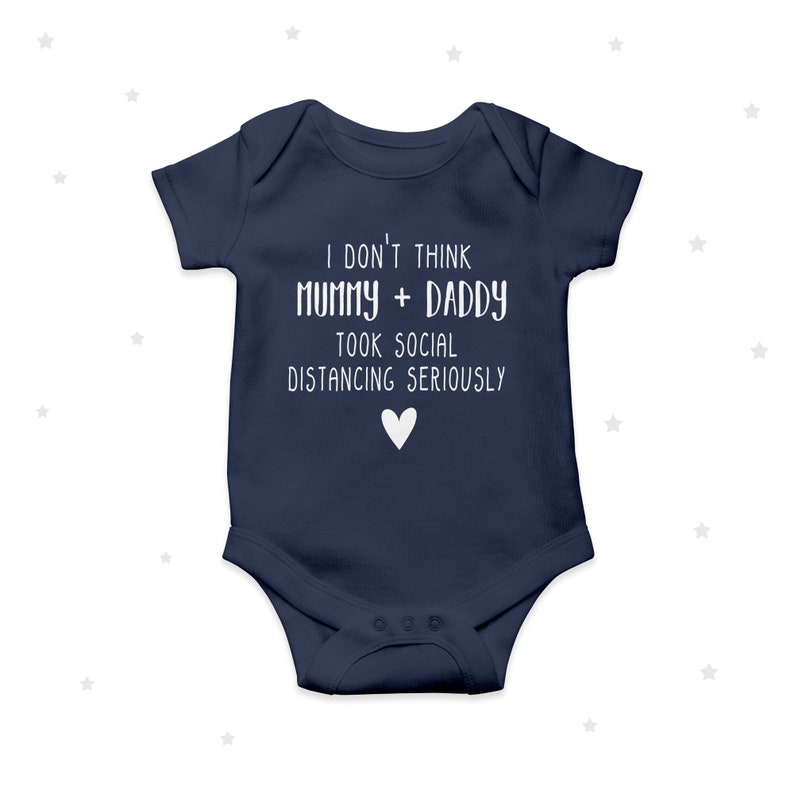 Social Distancing Funny Baby Announcement baby grow 2020 | Etsy